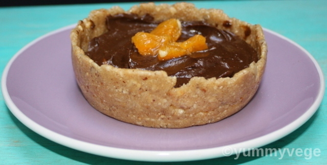 vegan chocolate orange pie